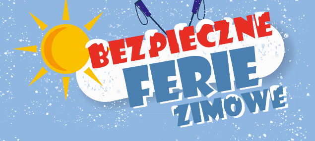 Napis Bezpieczne Ferie 2023