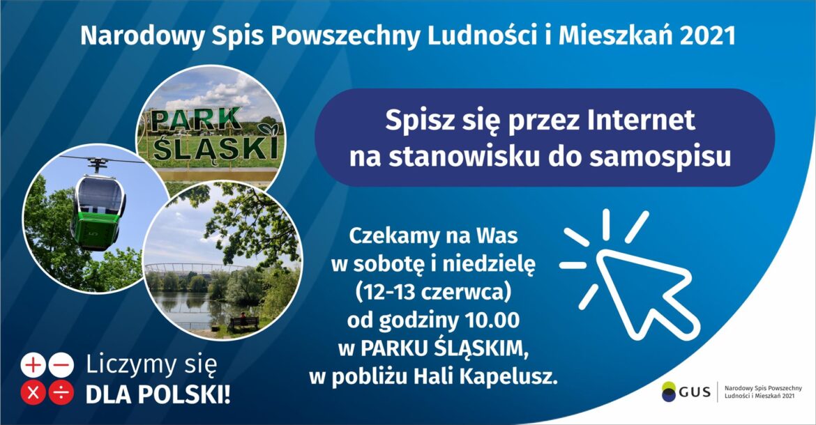 Stanowiska do samospisu w Parku Śląskim (12-13 czerwca)