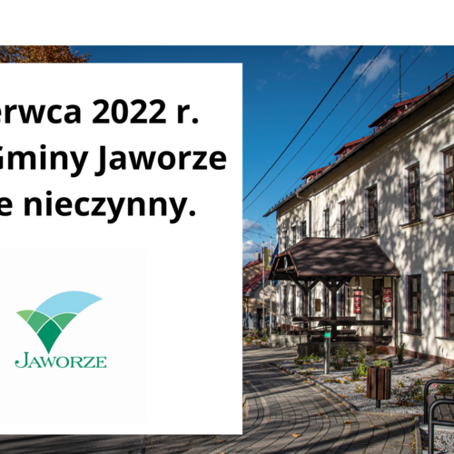 Obraz główny aktualności o tytule 17 czerwca 2022 r. Urząd Gminy Jaworze będzie nieczynny 