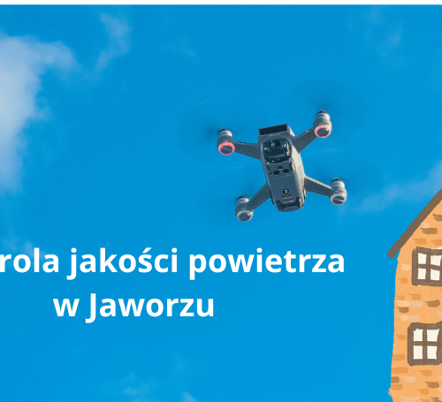 Obraz główny aktualności o tytule Kontrola palenisk za pomocą drona 