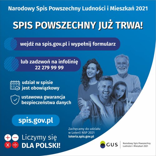 Obraz główny aktualności o tytule Trwa narodowy spis powszechny ludności i mieszkań 2021 