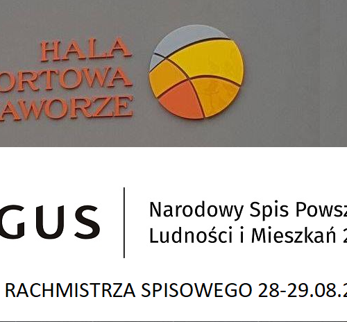 Obraz główny aktualności o tytule Spisowy weekend - dyżur rachmistrza spisowego w hali sportowej 