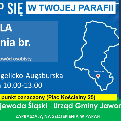 Obraz główny aktualności o tytule Zaszczep się w Jaworzu bez rejestracji już w niedzielę 
