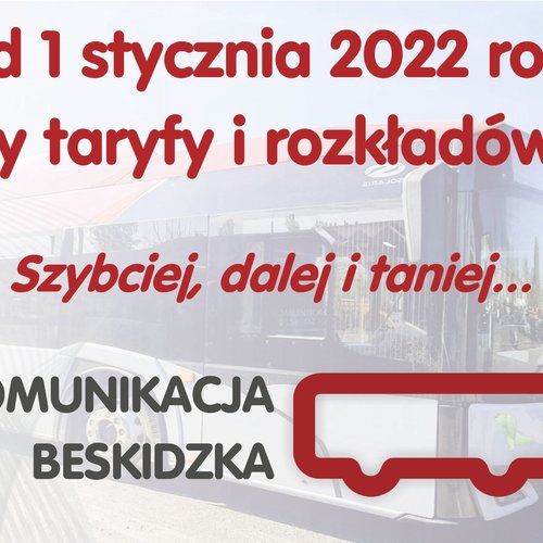 Obraz główny aktualności o tytule Z Komunikacją Beskidzką szybciej, dalej i taniej od nowego roku 