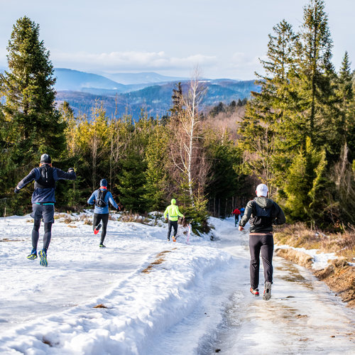 Obraz główny aktualności o tytule Zimowy Bieg po Zdrój 2026 – ponad 200 uczestników i wsparcie dla WOŚP 