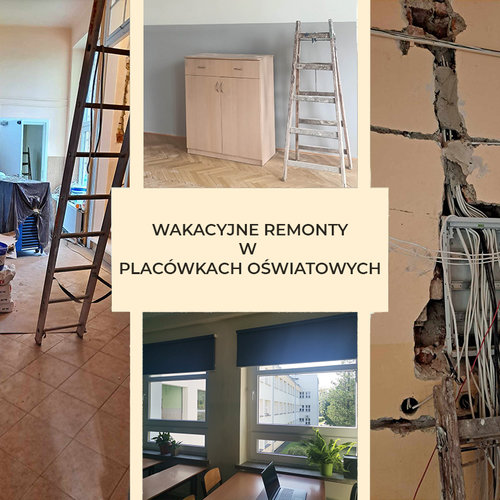 Obraz główny aktualności o tytule Wakacyjne remonty w placówkach oświatowych 