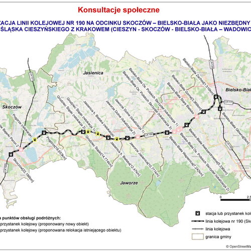 Obraz główny aktualności o tytule Linia kolejowa Skoczów – Bielsko-Biała: przypominamy o konsultacjach społecznych 