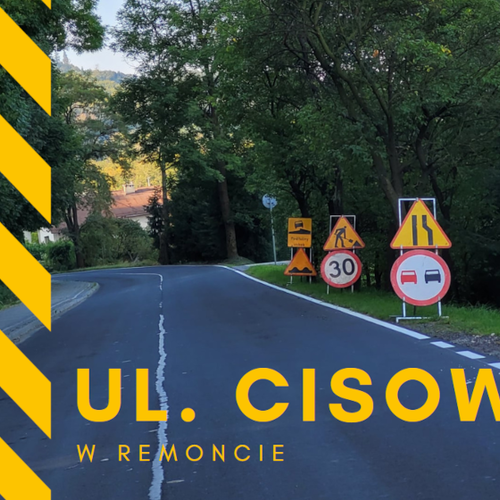 Obraz główny aktualności o tytule Ul. Cisowa w remoncie - utrudnienia w ruchu 