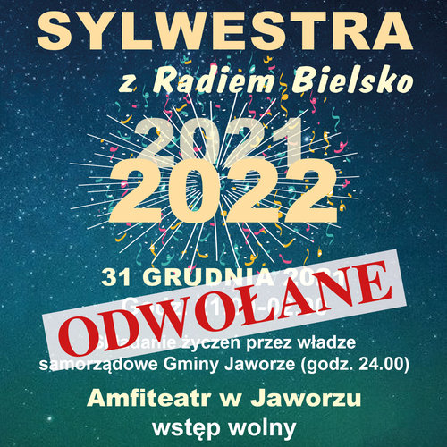 Obraz główny aktualności o tytule Sylwester z Radiem Bielsko - odwołany. 