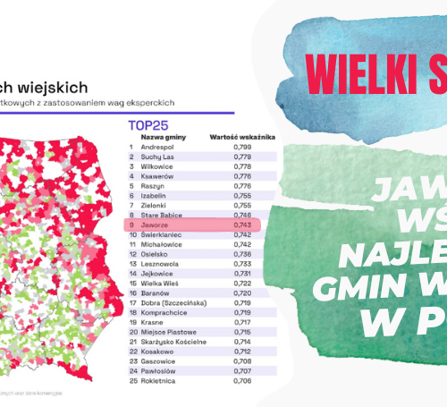 Obraz główny aktualności o tytule Jaworze wśród najlepszych miejsc do życia w Polsce – 9. miejsce w ogólnopolskim rankingu 