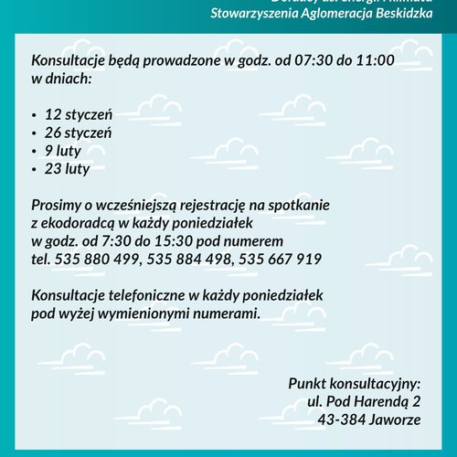 Obraz główny aktualności o tytule Dyżur ekodoradcy w Jaworzu 