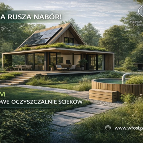 Obraz główny aktualności o tytule Program Przydomowa oczyszczalnia lub podłączenie do kanalizacji - rusza nabór wnisoków! 