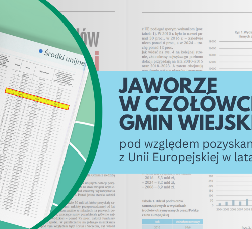Obraz główny aktualności o tytule Jaworze w czołówce gmin wiejskich 