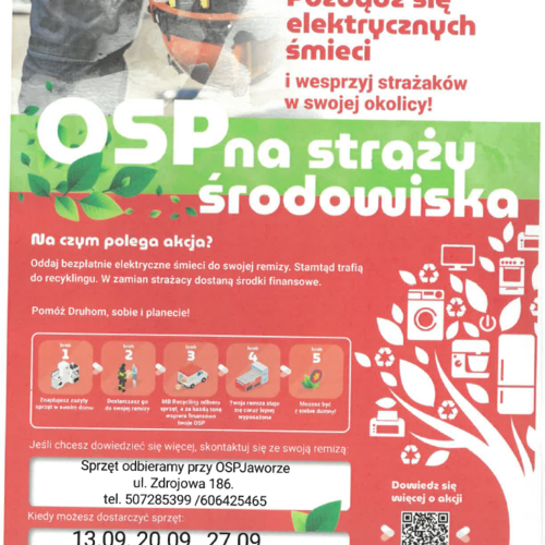 Obraz główny aktualności o tytule OSP Jaworze – zbiórka elektroodpadów 