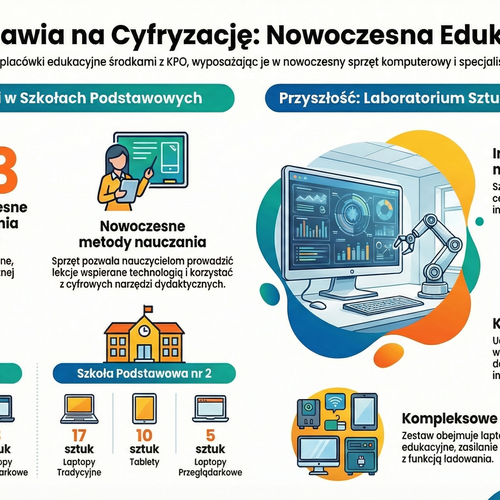 Obraz główny aktualności o tytule Jaworze w cyfrowej edukacji – co przyniesie program KPO naszym szkołom 